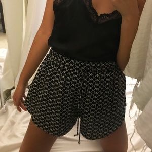 LUSH high waisted geo shorts